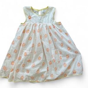 Dear Georgie Girls White Dress with Pink Floral Daisies
